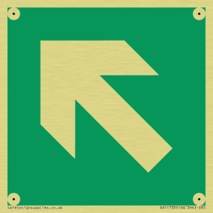 E914 Safe condition: Up left arrow (45 deg supplimentary)